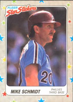 1988 Fleer Sticker Baseball Cards        111     Mike Schmidt